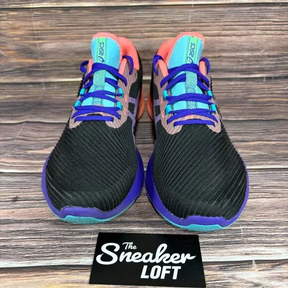 Asics Versablast Women's Black Purple Athletic Running‎ Shoes - Picture 2 of 8